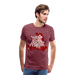 Camisa rock - rojo bordeaux salpicado