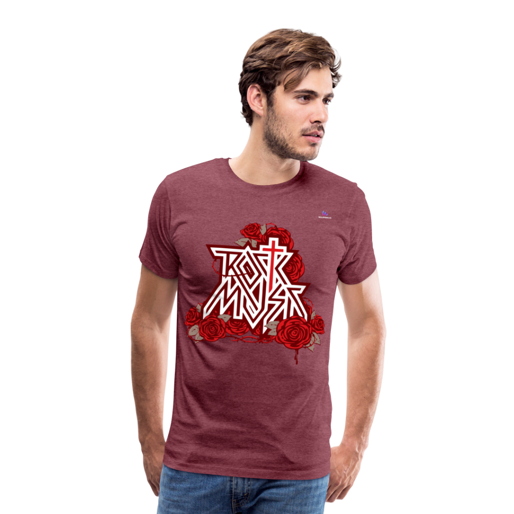 Camisa rock - rojo bordeaux salpicado