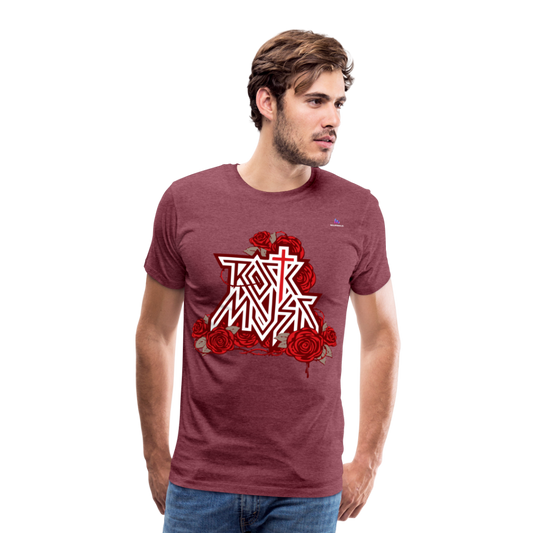 Camisa rock - rojo bordeaux salpicado
