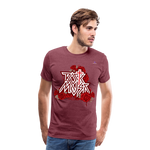 Camisa rock - rojo bordeaux salpicado