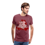 Camisa rock - rojo bordeaux salpicado