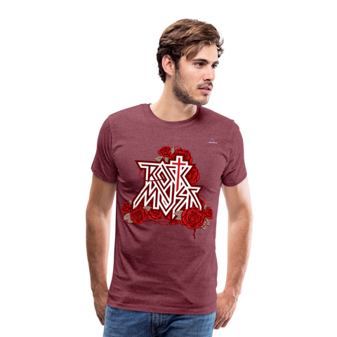 Camisa rock - rojo bordeaux salpicado