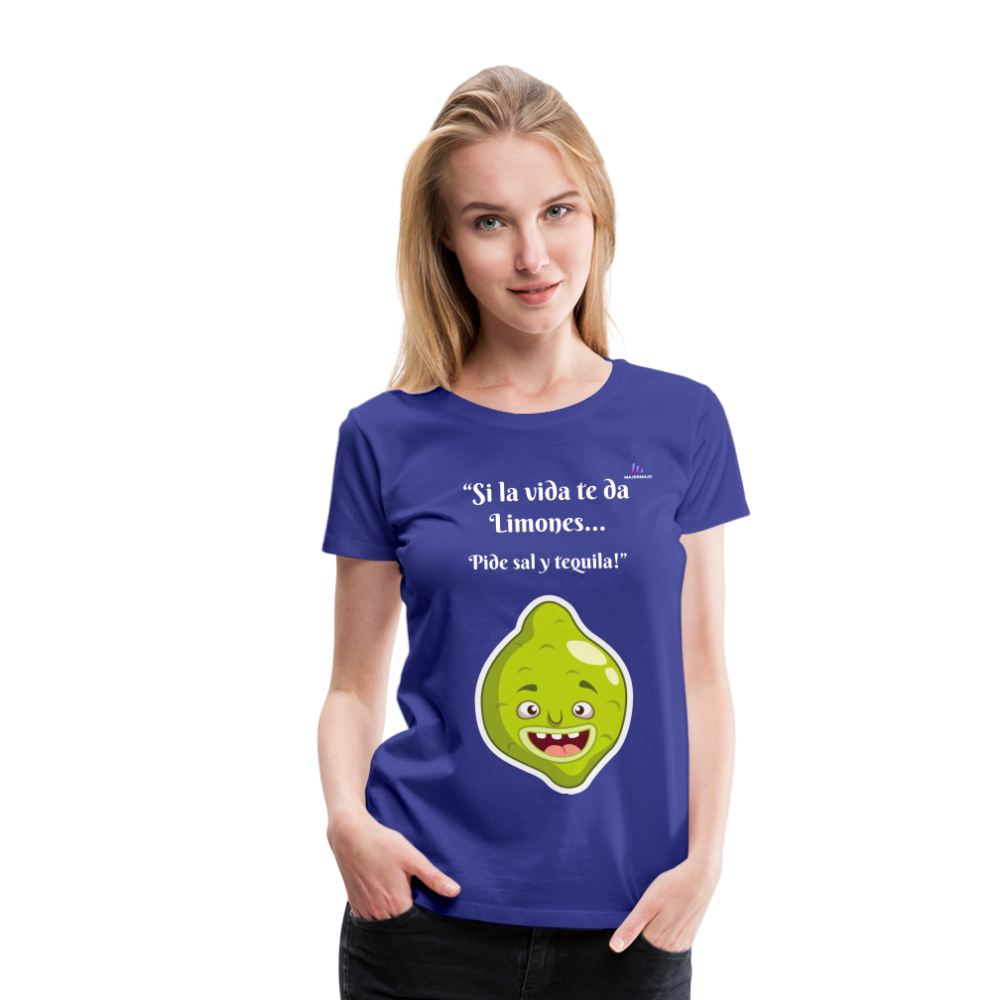 Camisa limones - azul real