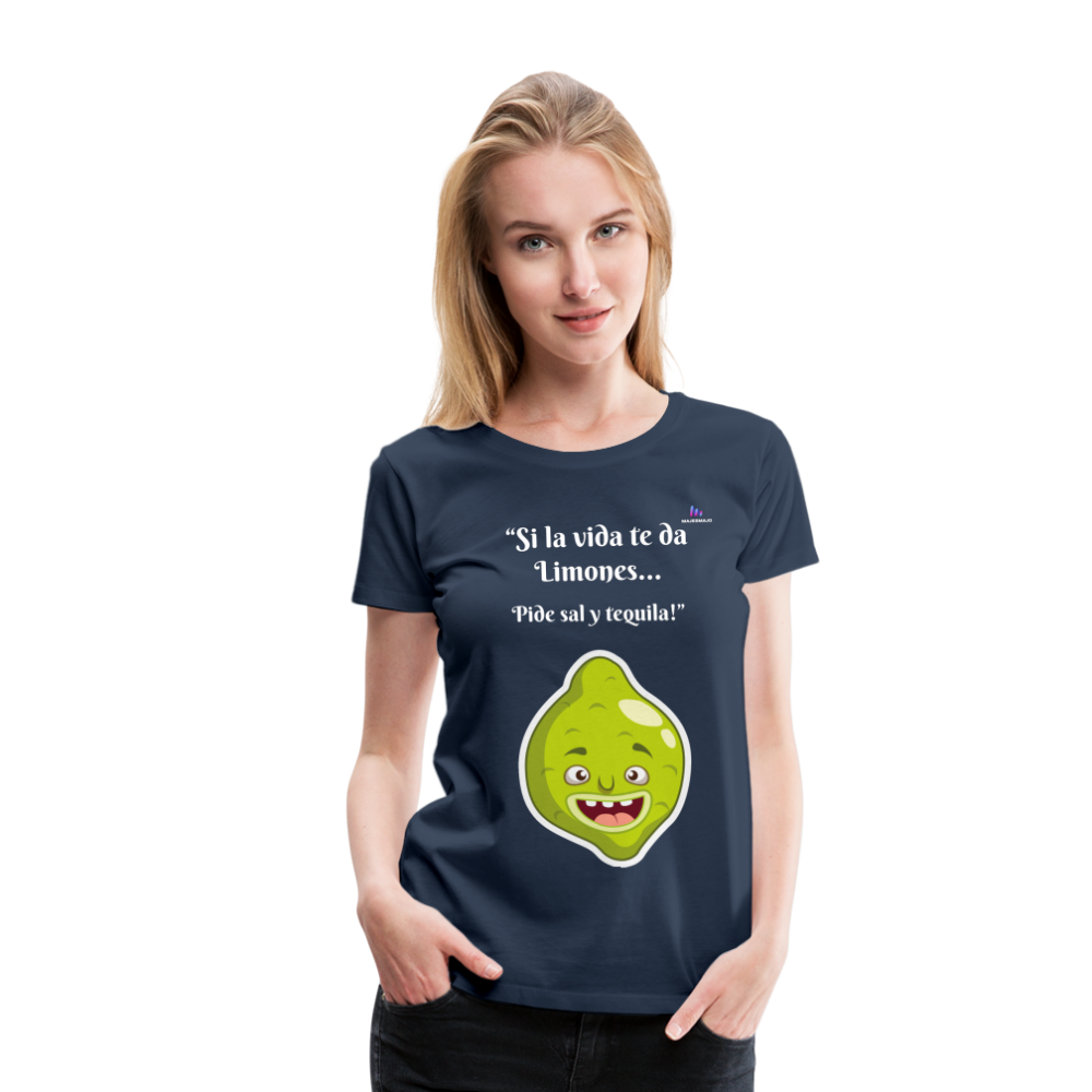 Camisa limones - azul marino