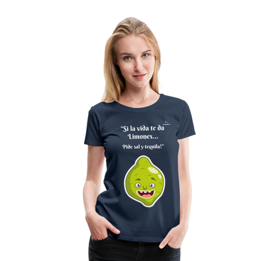 Camisa limones - azul marino