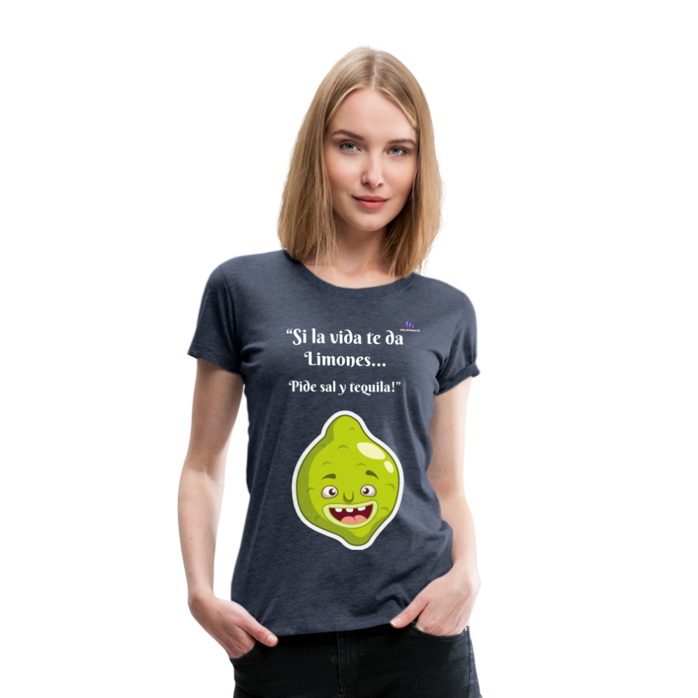 Camisa limones - azul jaspeado