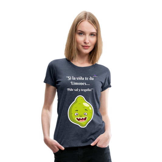 Camisa limones - azul jaspeado