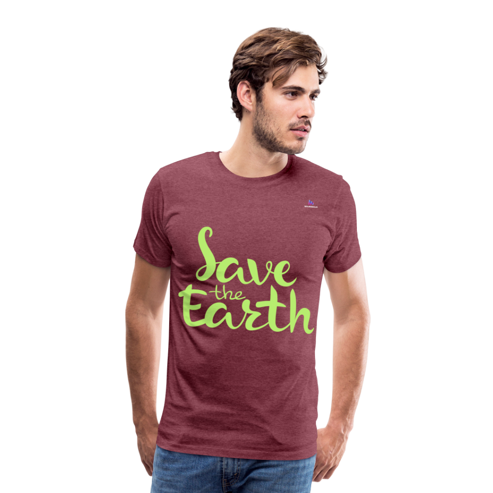 Camisa Save the earth - rojo bordeaux salpicado