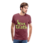 Camisa Save the earth - rojo bordeaux salpicado