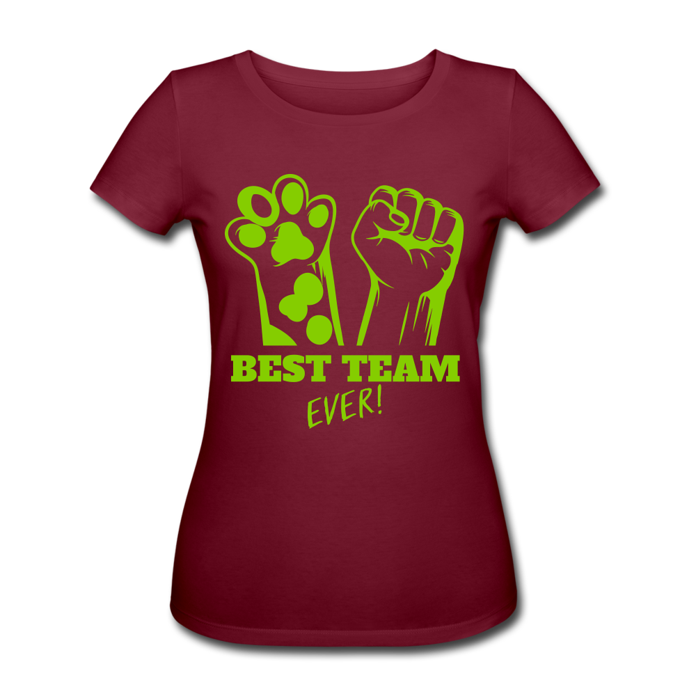 Camisa ecologica best team - rojo burdeos