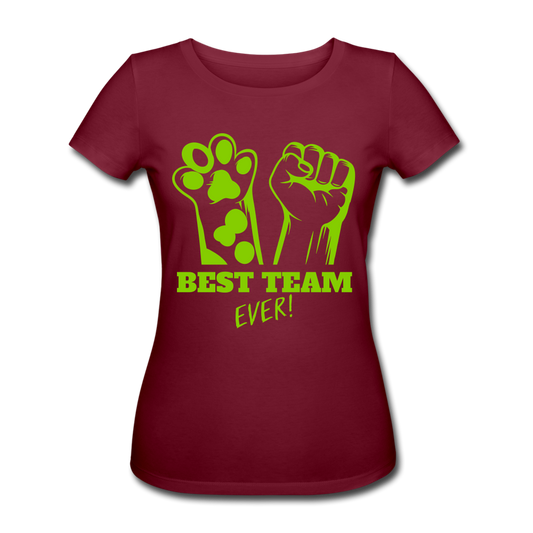 Camisa ecologica best team - rojo burdeos