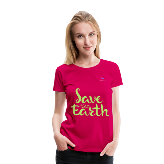 Camisa save the earth - rosado oscuro