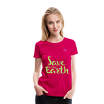 Camisa save the earth - rosado oscuro