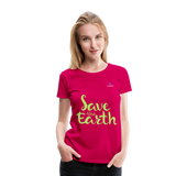 Camisa save the earth - rosado oscuro