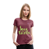 Camisa save the earth - rojo bordeaux salpicado