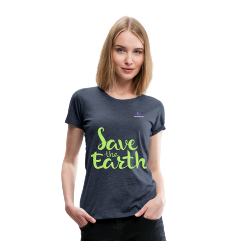 Camisa save the earth - azul jaspeado