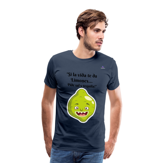 Camisa limones - azul marino