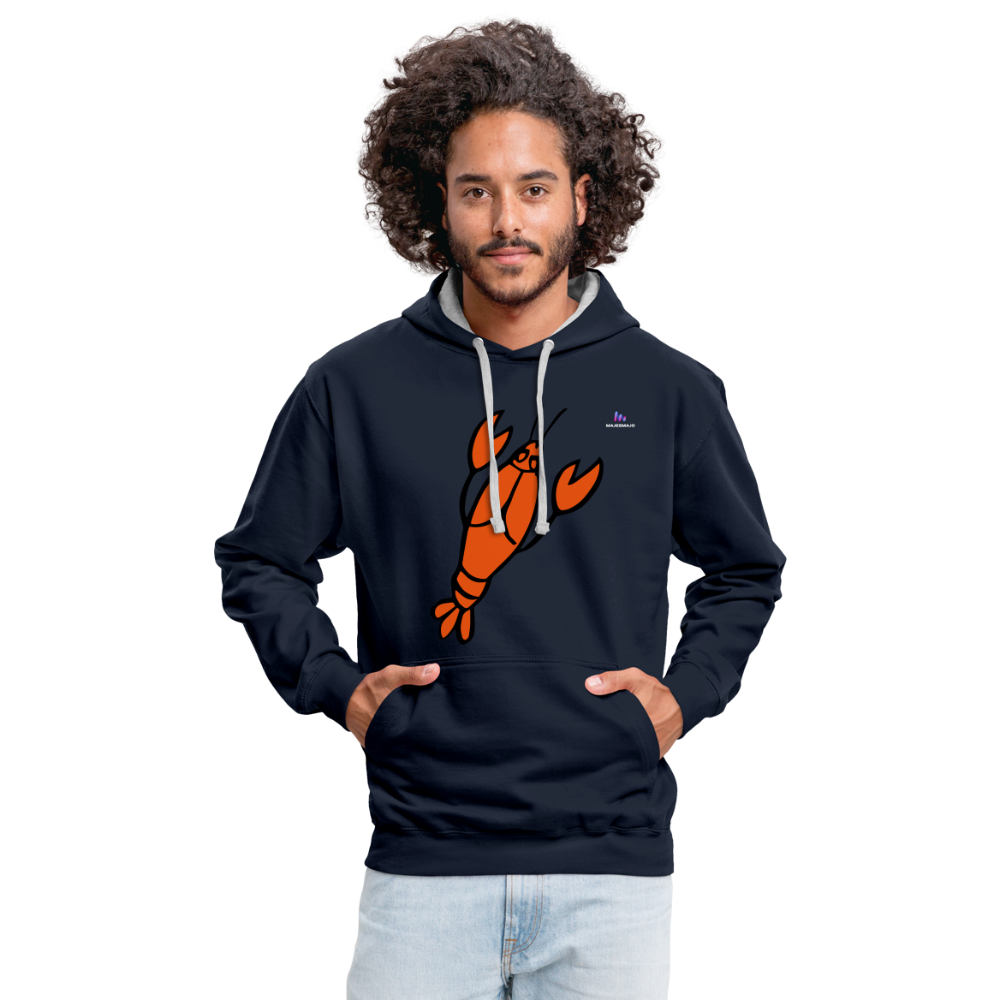 Sudadera "lobster" - azul marino/gris jaspeado