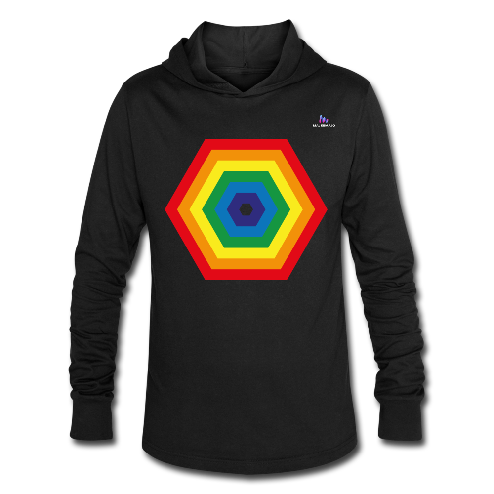 Sudadera "Rainbow hexagon" - negro