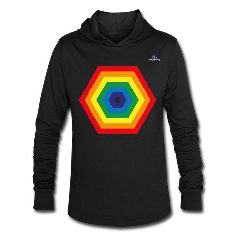 Sudadera "Rainbow hexagon" - negro