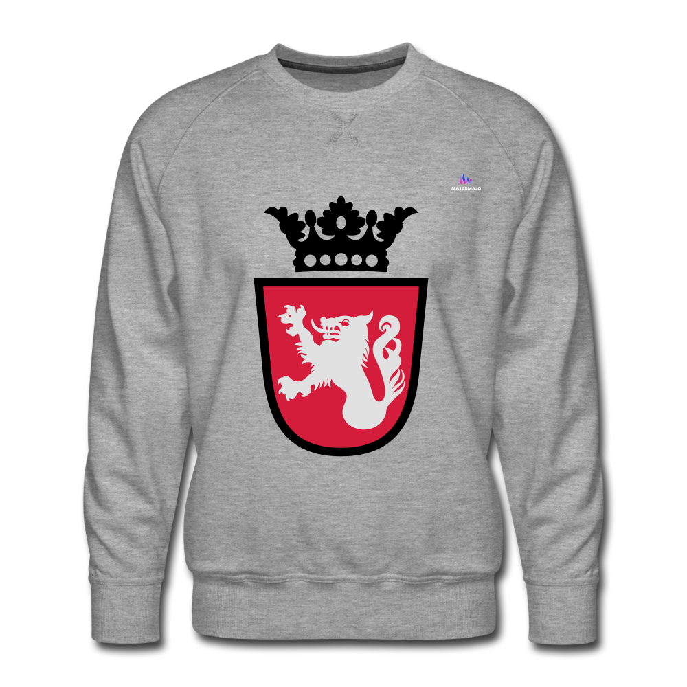 Sudadera premium "Crest" - gris jaspeado