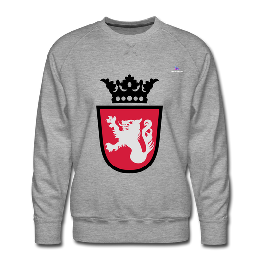 Sudadera premium "Crest" - gris jaspeado