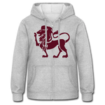 Chaqueta con capucha "Lion" - gris jaspeado