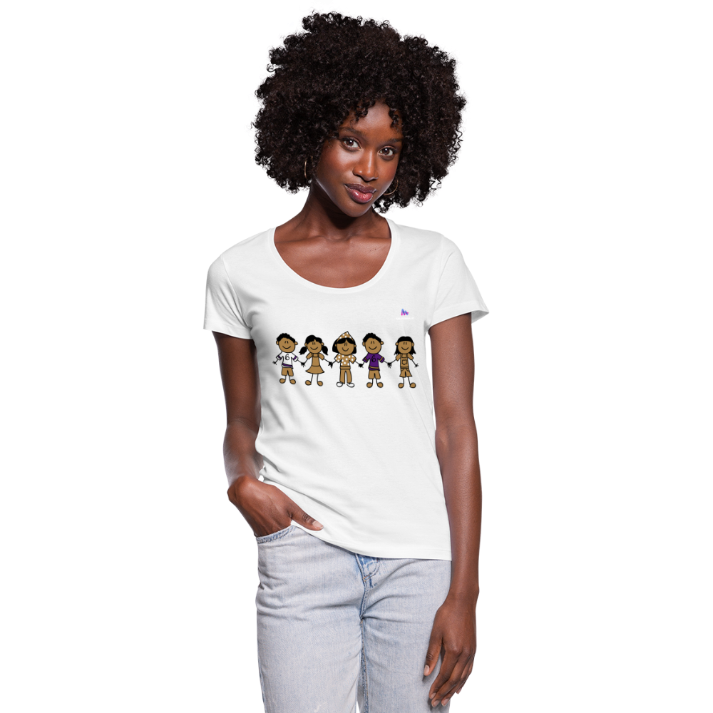Camiseta con escote redondo "Kids" - blanco