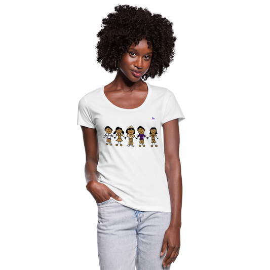 Camiseta con escote redondo "Kids" - blanco