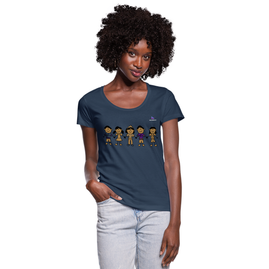 Camiseta con escote redondo "Kids" - azul marino