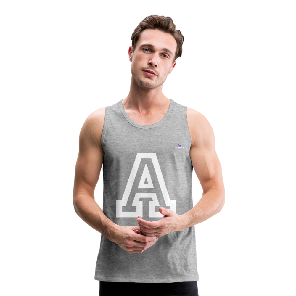 Tank top premium "A" - gris jaspeado