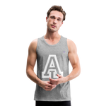 Tank top premium "A" - gris jaspeado