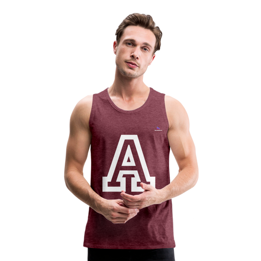 Tank top premium "A" - rojo bordeaux salpicado