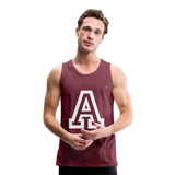 Tank top premium "A" - rojo bordeaux salpicado