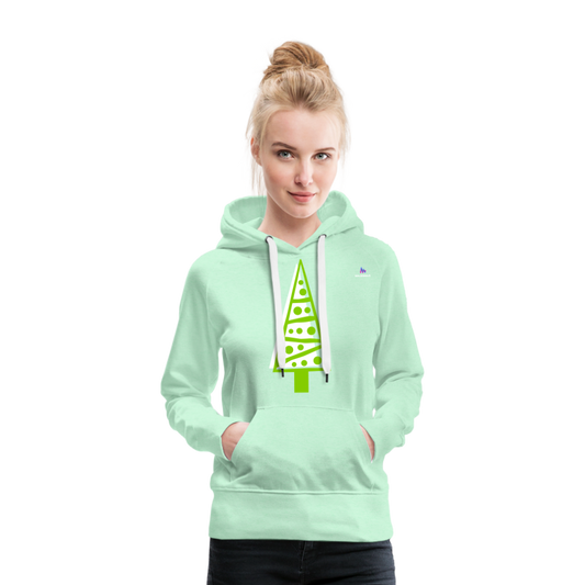 Sudadera con capucha premium"Christmas Tree" - verde menta claro