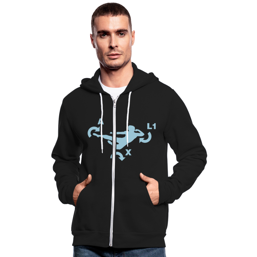 Chaqueta con capucha de Bella + Canvas "Karate" - negro