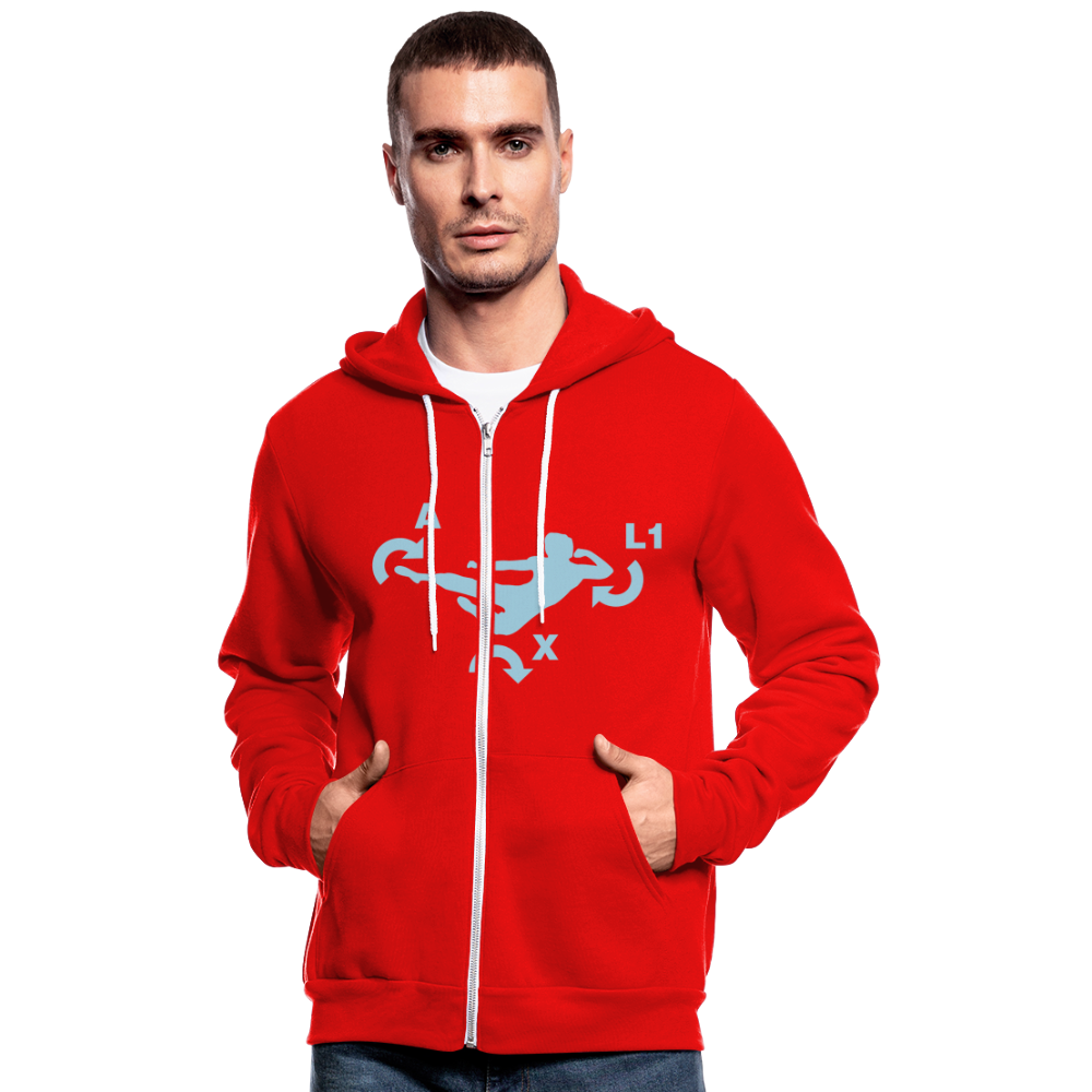 Chaqueta con capucha de Bella + Canvas "Karate" - rojo clásico