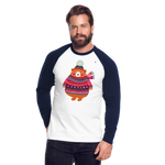 Raglan Manga larga "Christmas Bear" - blanco/azul marino