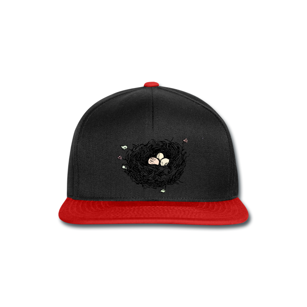 Gorro "nido" - negro/rojo