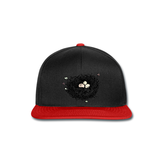 Gorro "nido" - negro/rojo