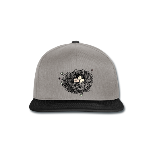 Gorro "nido" - gris grafito/negro