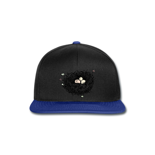 Gorro "nido" - negro/azul intenso