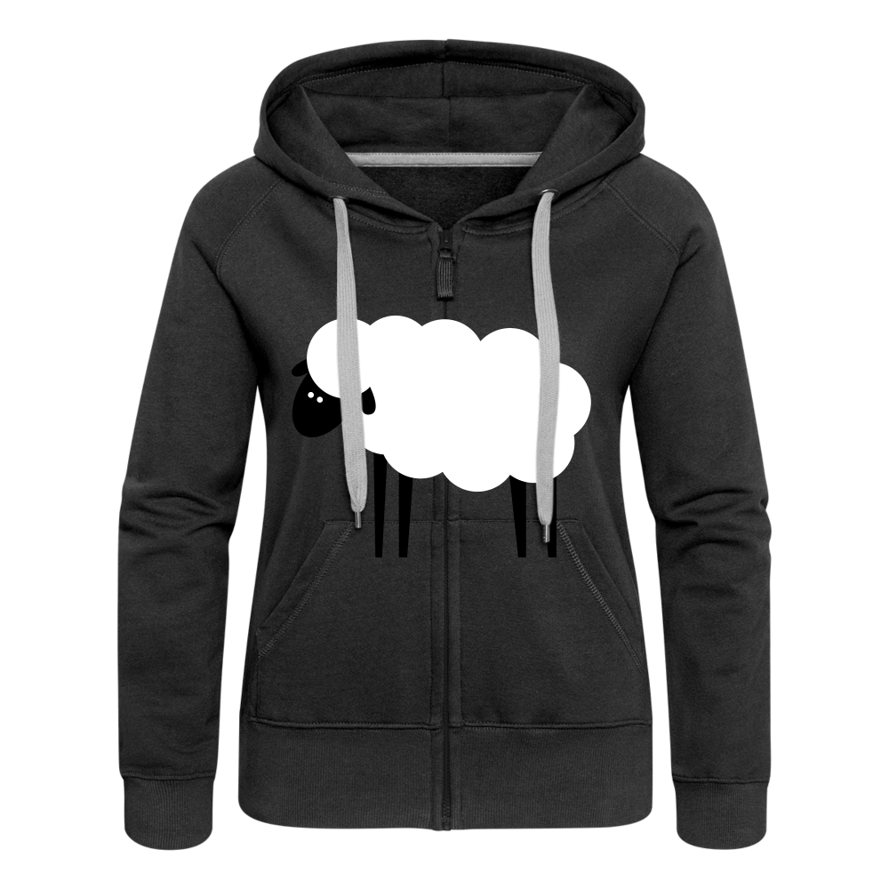 Chaqueta con capucha "sheep" - negro