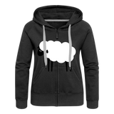 Chaqueta con capucha "sheep" - negro