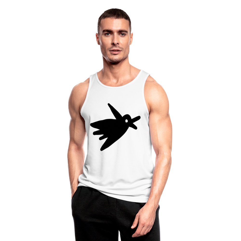 Camisa sin mangas transpirable "Punk bird" - blanco