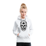 Sudadera con capucha premium "spade skull" - blanco