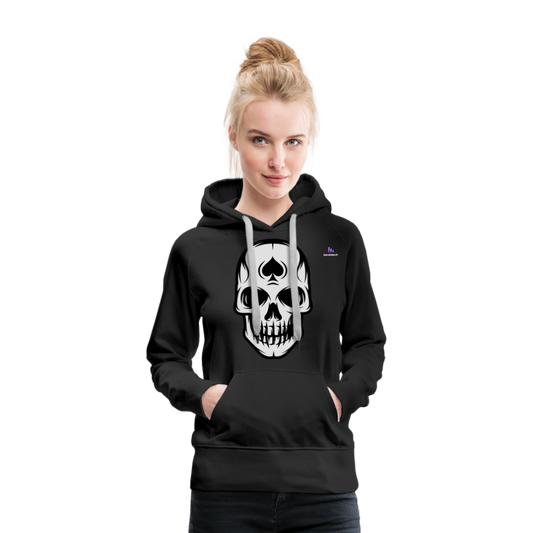 Sudadera con capucha premium "spade skull" - negro