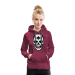 Sudadera con capucha premium "spade skull" - rojo bordeaux