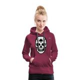 Sudadera con capucha premium "spade skull" - rojo bordeaux