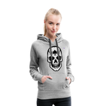 Sudadera con capucha premium "spade skull" - gris jaspeado